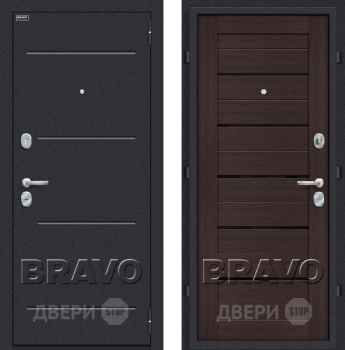 Входная металлическая Дверь Bravo Оптим Техно Венге в Ивантеевке