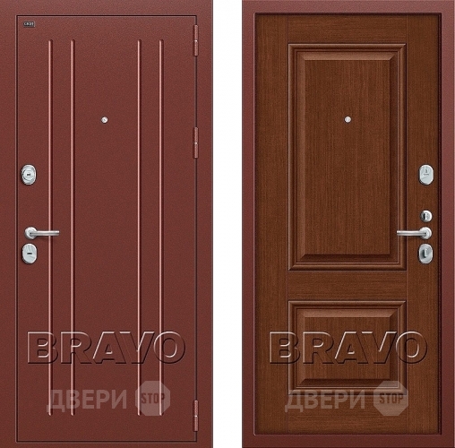 Входная металлическая Дверь Groff Т2-232 Brown Oak в Ивантеевке