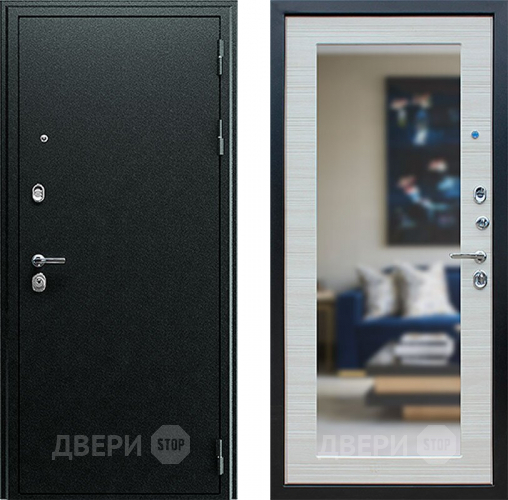 Входная металлическая Дверь АСД Next-1 с зеркалом Акация светлая в Ивантеевке