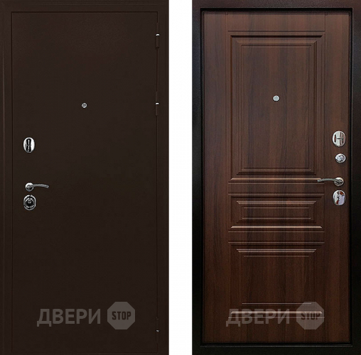 Входная металлическая Дверь Ратибор Рим 3К Орех бренди в Ивантеевке