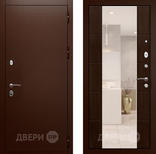 Входная металлическая Входная дверь с зеркалом Райтвер Президент Венге в Ивантеевке