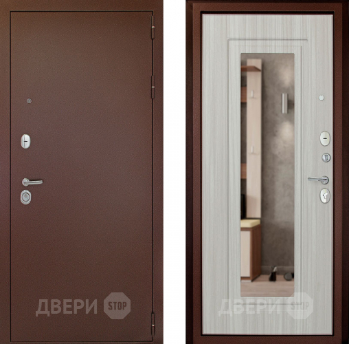 Входная металлическая Дверь (Дверной Континент) Гарант - 1 Зеркало Сандал белый в Ивантеевке