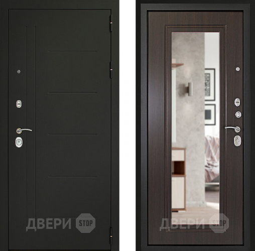Дверь (Дверной Континент) Сити - Z 3К с зеркалом Венге в Ивантеевке