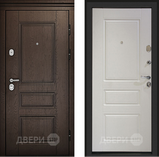 Входная металлическая Дверь (Дверной Континент) Аликанте Белый ясень в Ивантеевке
