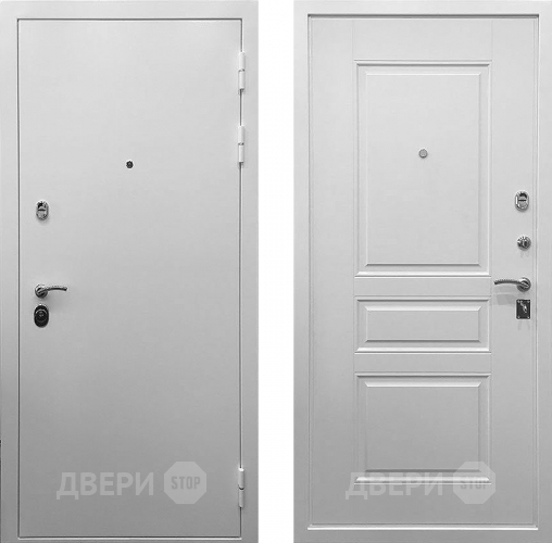 Входная металлическая Дверь Ратибор Бланко 3К Белый матовый в Ивантеевке
