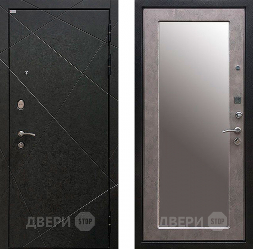 Входная металлическая Дверь Ратибор Эстет 3К с зеркалом Бетон светлый в Ивантеевке