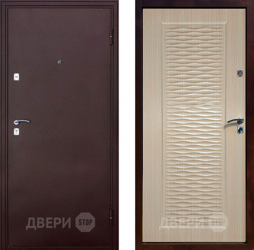 Входная металлическая Дверь СТОП Волна Беленый дуб в Ивантеевке
