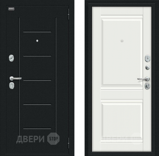 Дверь Bravo Некст Kale Букле черное/Off-white в Ивантеевке