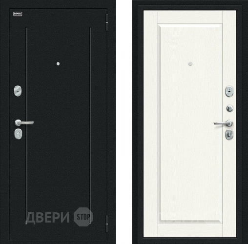 Входная металлическая Дверь Bravo Сьют Kale Букле черное/White Wood в Ивантеевке