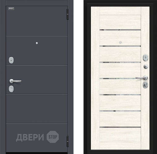 Входная металлическая Дверь Bravo Прайд Kale Graphite Pro/Nordic Oak в Ивантеевке