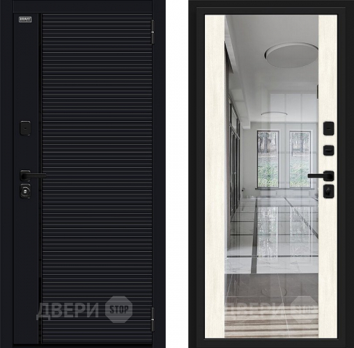 Входная металлическая Дверь Bravo Лайнер-3 Total Black/Nordic Oak в Ивантеевке