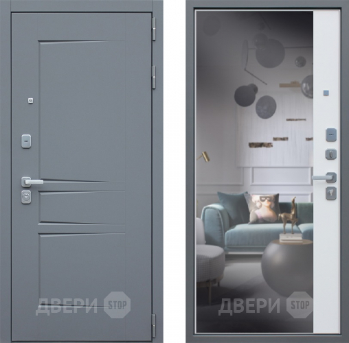 Входная металлическая Дверь АСД Челси с зеркалом в Ивантеевке