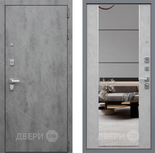 Входная металлическая Дверь АСД Дуэт-Б с зеркалом  в Ивантеевке