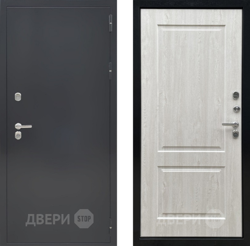 Входная металлическая Дверь Ратибор Термоблок 3К Черное серебро/Сосна белая в Ивантеевке