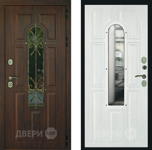 Входная металлическая Дверь Дверной Континент Лион Альберо Браш в Ивантеевке