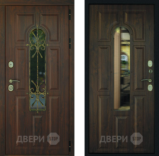 Входная металлическая Дверь Дверной Континент Лион ТЕРМО Темный орех в Ивантеевке