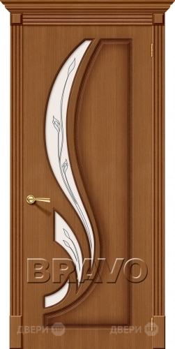 Межкомнатная дверь со стеклом Лилия (Орех) в Ивантеевке