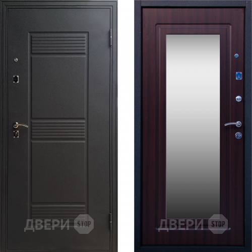 Входная металлическая Дверь СТОП ЗЕРКАЛО Венге в Ивантеевке