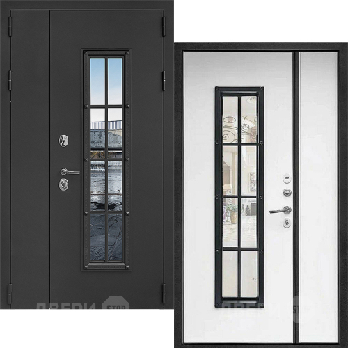 Входная металлическая Дверь Дверной Континент Тичино Двустворчатая Серая в Ивантеевке