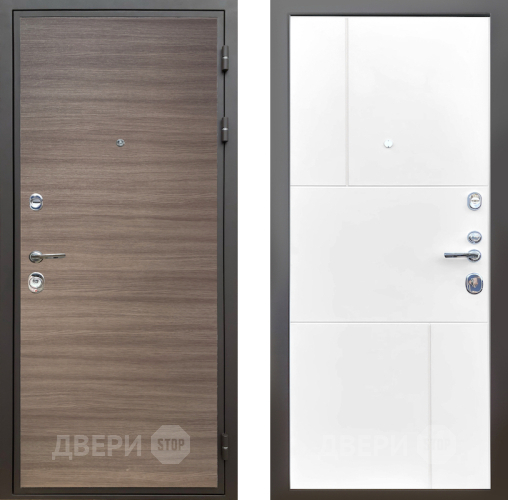 Входная металлическая Дверь Шелтер (SHELTER) Комфорт Дуб тоскано поперечный 8 Белый матовый в Ивантеевке