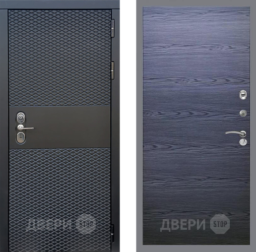 Входная металлическая Дверь Стоп БЛЭК CISA Гладкая Дуб тангенальный черный в Ивантеевке