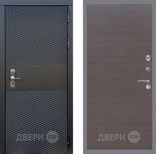 Входная металлическая Дверь Стоп БЛЭК CISA Гладкая венге поперечный в Ивантеевке