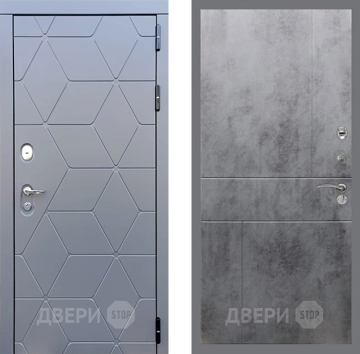Входная металлическая Дверь Стоп КОСМО ФЛ-290 Бетон темный в Ивантеевке