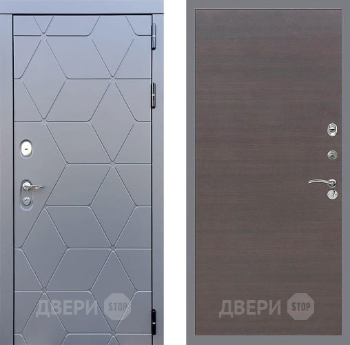 Входная металлическая Дверь Стоп КОСМО Гладкая венге поперечный в Ивантеевке