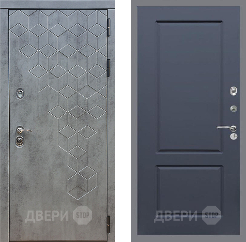 Входная металлическая Дверь Стоп БЕТОН ФЛ-117 Силк титан в Ивантеевке