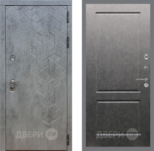 Входная металлическая Дверь Стоп БЕТОН ФЛ-117 Штукатурка графит в Ивантеевке