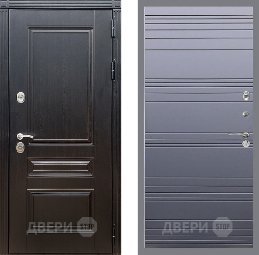 Входная металлическая Дверь Стоп МЕГАПОЛИС Лайн Силк титан в Ивантеевке
