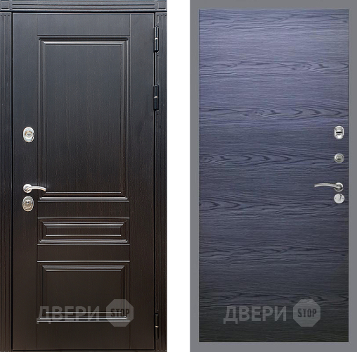 Дверь Стоп МЕГАПОЛИС Гладкая Дуб тангенальный черный в Ивантеевке
