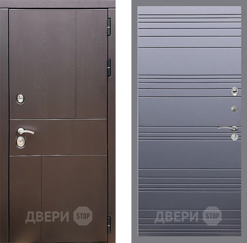Входная металлическая Дверь Стоп УРБАН Лайн Силк титан в Ивантеевке