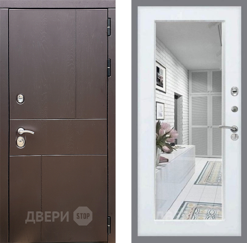 Дверь Стоп УРБАН Зеркало Белый ясень в Ивантеевке