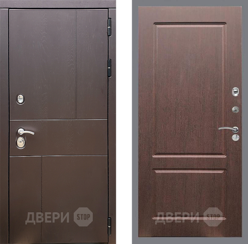 Входная металлическая Дверь Стоп УРБАН ФЛ-117 Орех премиум в Ивантеевке