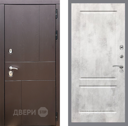 Входная металлическая Дверь Стоп УРБАН ФЛ-117 Бетон светлый в Ивантеевке