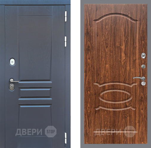 Дверь Стоп ПЛАТИНУМ ФЛ-128 орех тисненый в Ивантеевке
