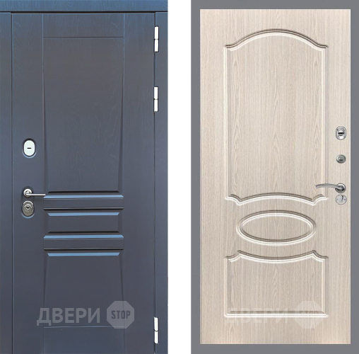 Входная металлическая Дверь Стоп ПЛАТИНУМ ФЛ-128 Беленый дуб в Ивантеевке