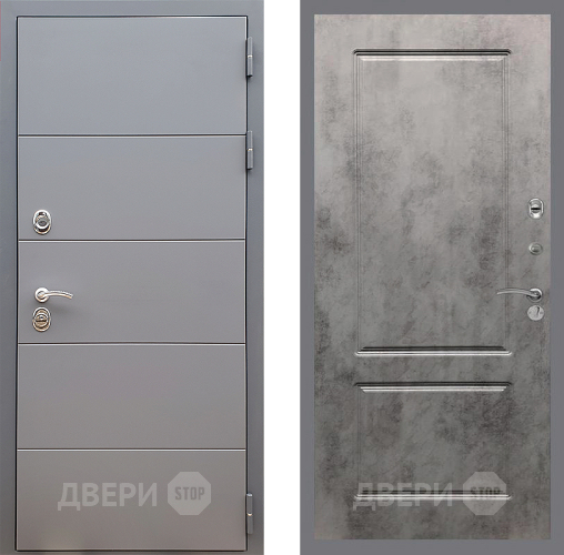 Входная металлическая Дверь Стоп АРТ ГРАФИТ ФЛ-117 Бетон темный в Ивантеевке