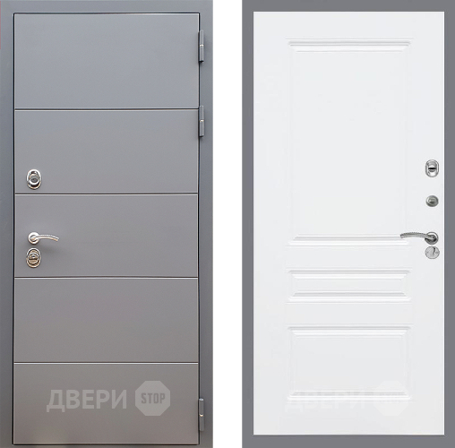 Входная металлическая Дверь Стоп АРТ ГРАФИТ ФЛ-243 Силк Сноу в Ивантеевке