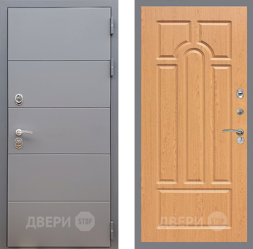 Входная металлическая Дверь Стоп АРТ ГРАФИТ ФЛ-58 Дуб в Ивантеевке