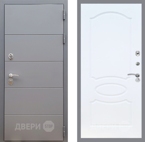 Дверь Стоп АРТ ГРАФИТ ФЛ-128 Белый ясень в Ивантеевке
