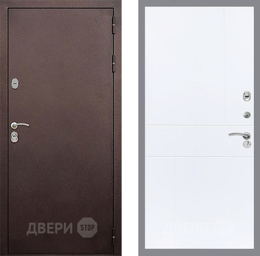Входная металлическая Дверь Стоп КЛАССИК Медь ФЛ-290 Силк Сноу в Ивантеевке