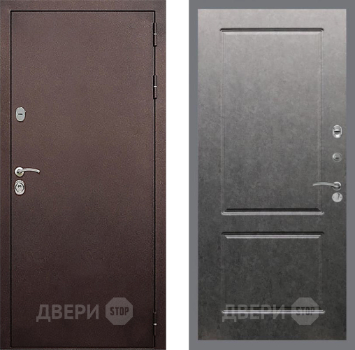 Дверь Стоп КЛАССИК Медь ФЛ-117 Штукатурка графит в Ивантеевке