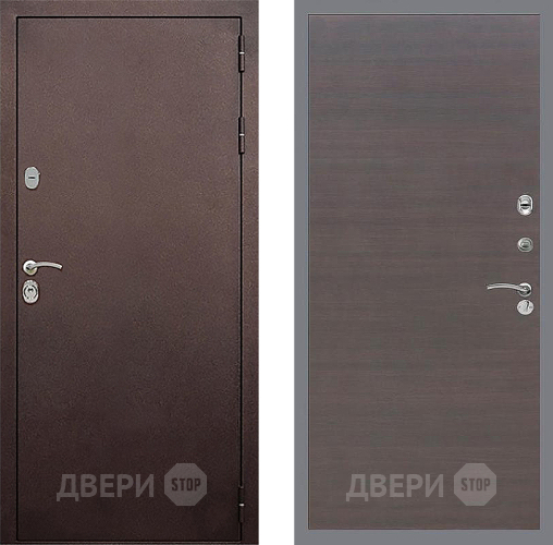 Входная металлическая Дверь Стоп КЛАССИК Медь Гладкая венге поперечный в Ивантеевке