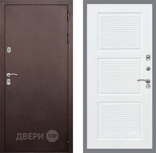 Входная металлическая Дверь Стоп КЛАССИК Медь ФЛ-1 Силк Сноу в Ивантеевке