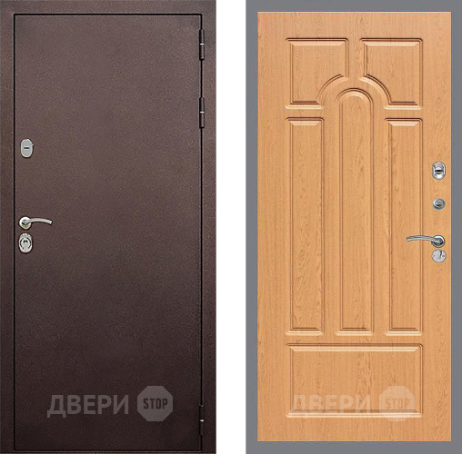 Дверь Стоп КЛАССИК Медь ФЛ-58 Дуб в Ивантеевке