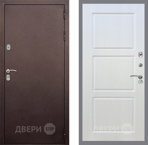 Входная металлическая Дверь Стоп КЛАССИК Медь ФЛ-3 Лиственница беж в Ивантеевке