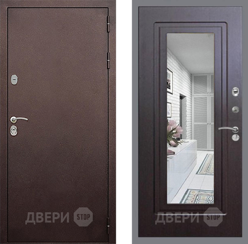 Дверь Стоп КЛАССИК Медь Зеркало ФЛ-120 Венге в Ивантеевке