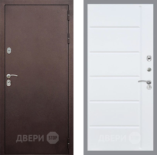 Дверь Стоп КЛАССИК Медь ФЛ-102 Белый ясень в Ивантеевке